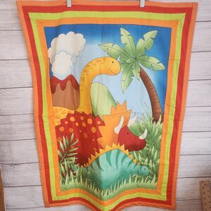 Vintage handmade dinosaur baby 36x28 blanket